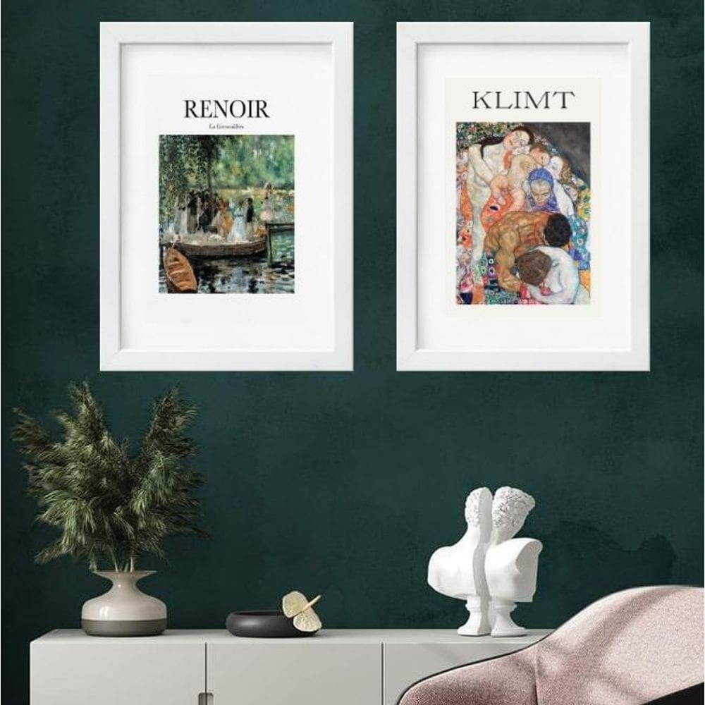 Kit 2 Quadros Renoir E Klimt - 60X48Cm