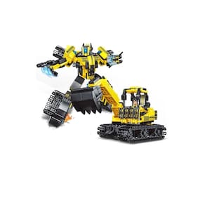 Brinquedo de escavadeira construível para crianças 465 peças