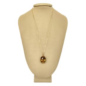 Pingente prata + ouro 18k citrino - p vecchio