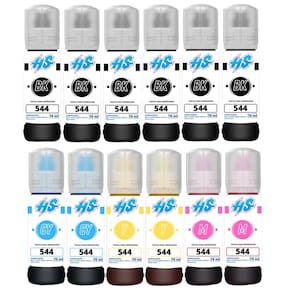 Kit 12 Refil Haddaway Store T544 70ml L3110 L3150 L3250 BK C M Y