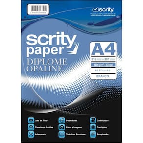Papel a4 diplomata of branco 120g.