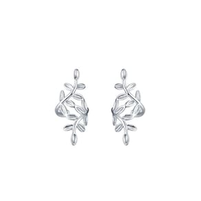Pressure Hoop Rama Cuff 925 banhado a prata em ouro branco