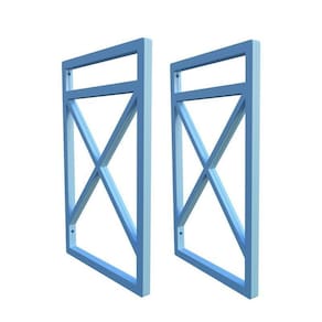 Suporte para prateleira estilo industrial 02 un. azul