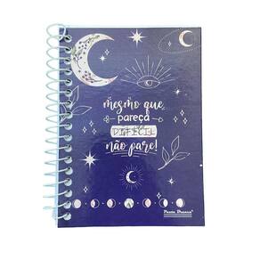 Caderno espiral 1/8 capa dura 80 folhas escolar -3un