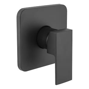 Misturador monocomando chuveiro acabamento quadrado preto