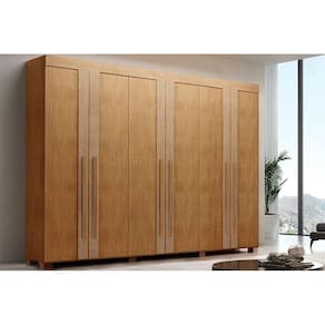 Guarda Roupa Casal 6 Portas e 6 Gavetas c/ Pés Lucca Premium Naturale - Rufato