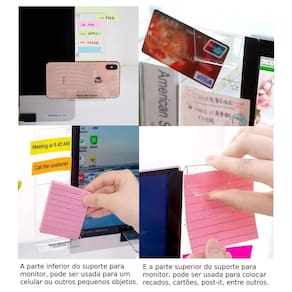 Suporte agenda mensagem acrílico para monitor tarefa de casa