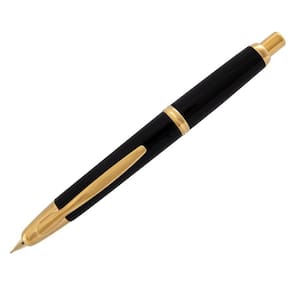 Caneta tinteiro pilot capless vanishing point preto gt 18k