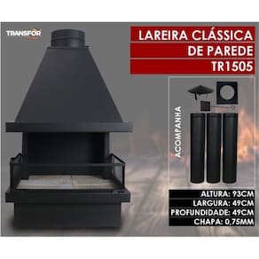 Lareira Clássica de Canto Pequena - TR1555