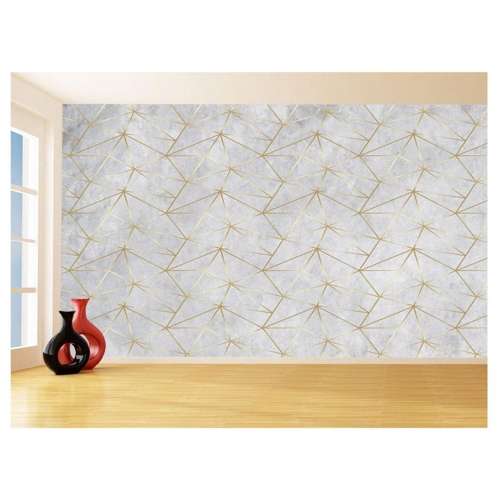 Papel De Parede 3D Concreto Queimado Risco Bege 3,5M Kkt101