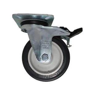 Rodizio giratório para móveis roda pvc com freio gl 414 bp g