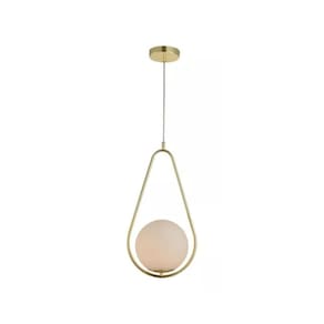 Lustre Pendente Avant Perola Gota 1xG45 Ouro Brilho