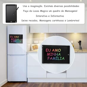 Tablet lousa mágica lcd infantil escrever desenhar vermelho
