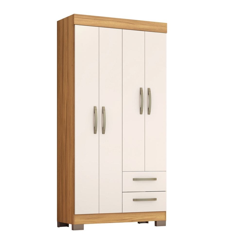 Guarda-Roupa Solteiro NT 6010 - Freijó / Off White - Notável