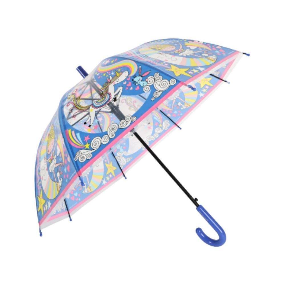 Guarda-Chuva Infantil Transparente Bailarina Azul Fazzoletti