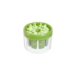 Paleta de moldes de sorvete de 8 peças de plástico verde