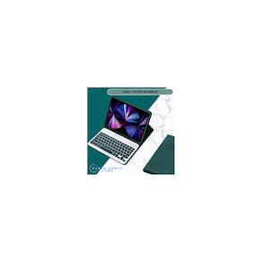 Capa com teclado Ultra Cover verde escuro para 10.2