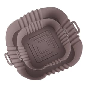 Forro de silicone para fritadeira de silicone quadrada Airfryer, pacote com 2