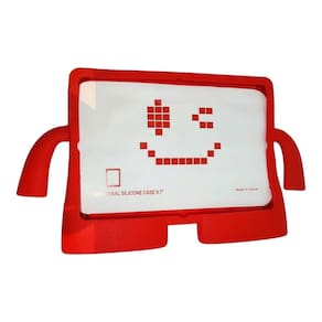 Capa para tablet universal de silicone de 9,7 polegadas vermelha