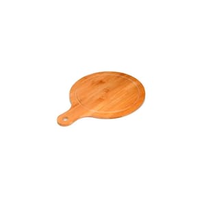 Tábua de pizza de madeira para cozinha com 30 cm de diâmetro