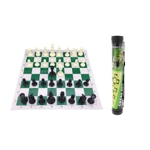 Tabuleiro de xadrez rolável 45 cm x 45 cm, nível de torneio