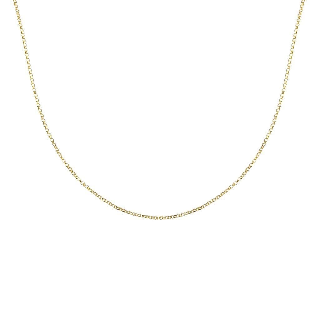 Corrente mini elos portugueses 45 cm em ouro 18k