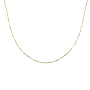 Corrente mini elos portugueses 45 cm em ouro 18k