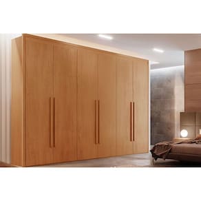 Guarda Roupa Casal 6 Portas e 6 Gavetas Creta Naturale - Rufato
