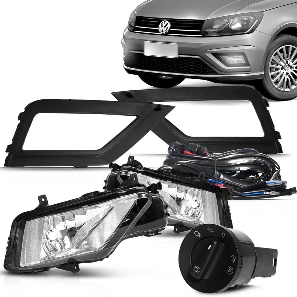 Kit farol auxiliar milha saveiro robust trend 16+ gol g8 19+