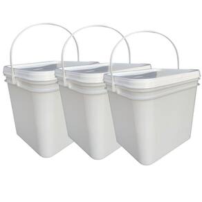 Balde para tirar leite de vaca 3.6 lts tampa lacre - 3 pçs