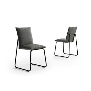 Cadeira Sala de Jantar Soft 1750 Aço Kit 2 Uni Preto/Grafite - Carraro