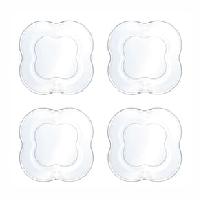 Conjunto 4 pratos para sobremesa de vidro butterfly wolff