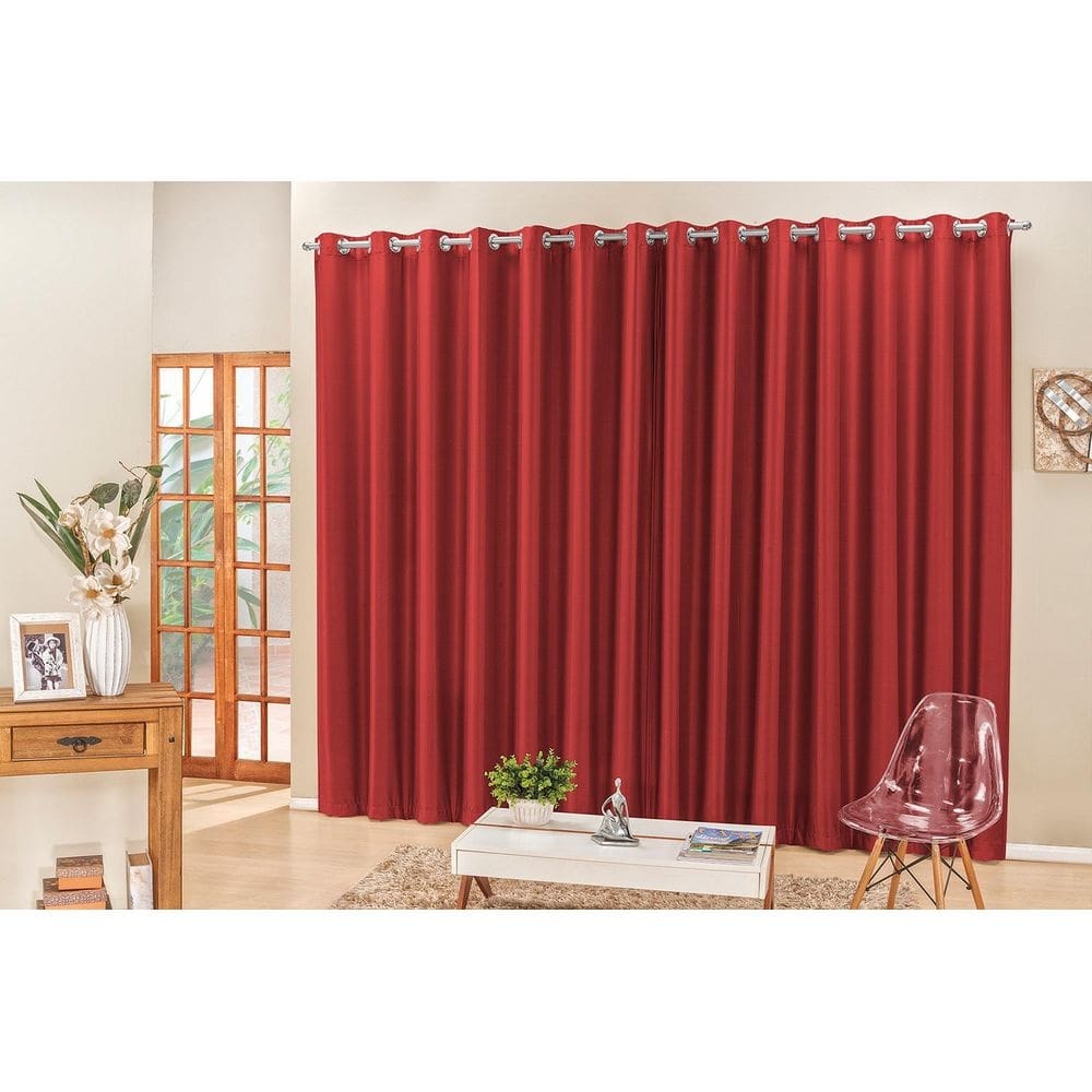 Cortina Madrid 3,00 X 2,50 Vermelho