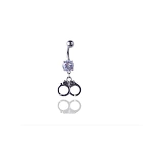Piercing umbigo prateado  aço cirúrgico
