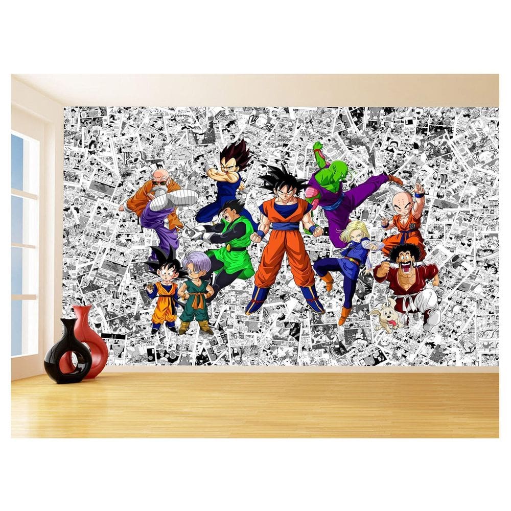 Papel De Parede Dragon Ball Goku Vegeta Anime 3,5M Dbz112