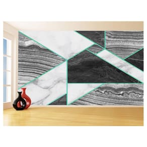 Papel De Parede 3D Estilo Marmore Cores Formas 3,5M Mbr27