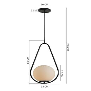 Lustre pendente bravalumi pérola fallen globo e27 bivolt