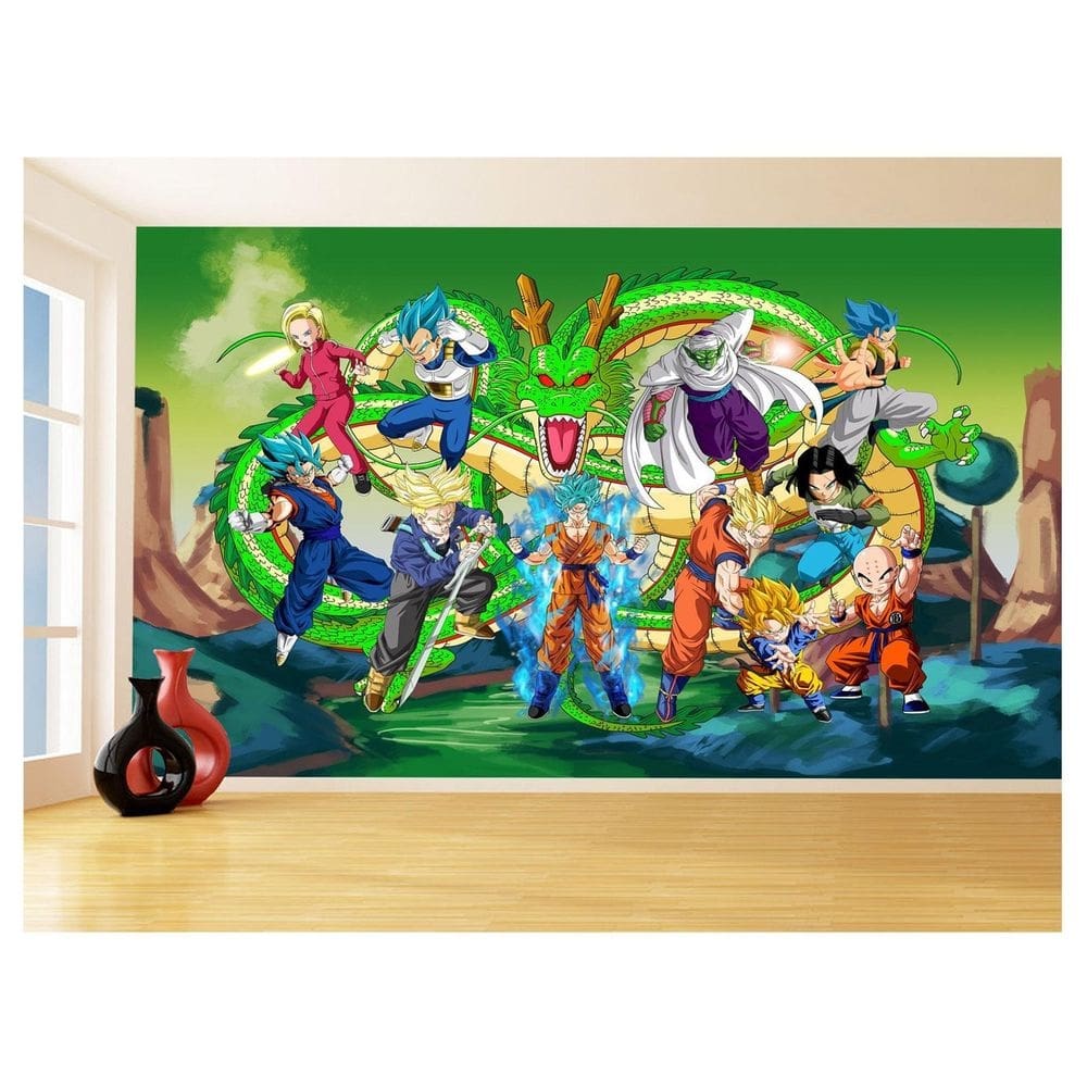 Papel De Parede Dragon Ball Goku Vegeta Anime 3,5M Dbz268