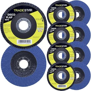 Kit disco de lixa flap reto 4.1/2 grão 80 lixadeira 10 un