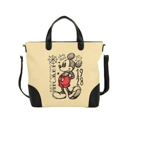 Bolsa mickey mouse ombro tipo sacola disney canvas