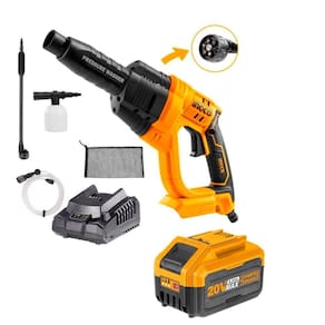 Lavadora jato alta pressão a bateria 20v 6.0a com acessórios