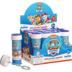 Bolha de sabão patrulha canina 60ml c/jogo caixa com 12