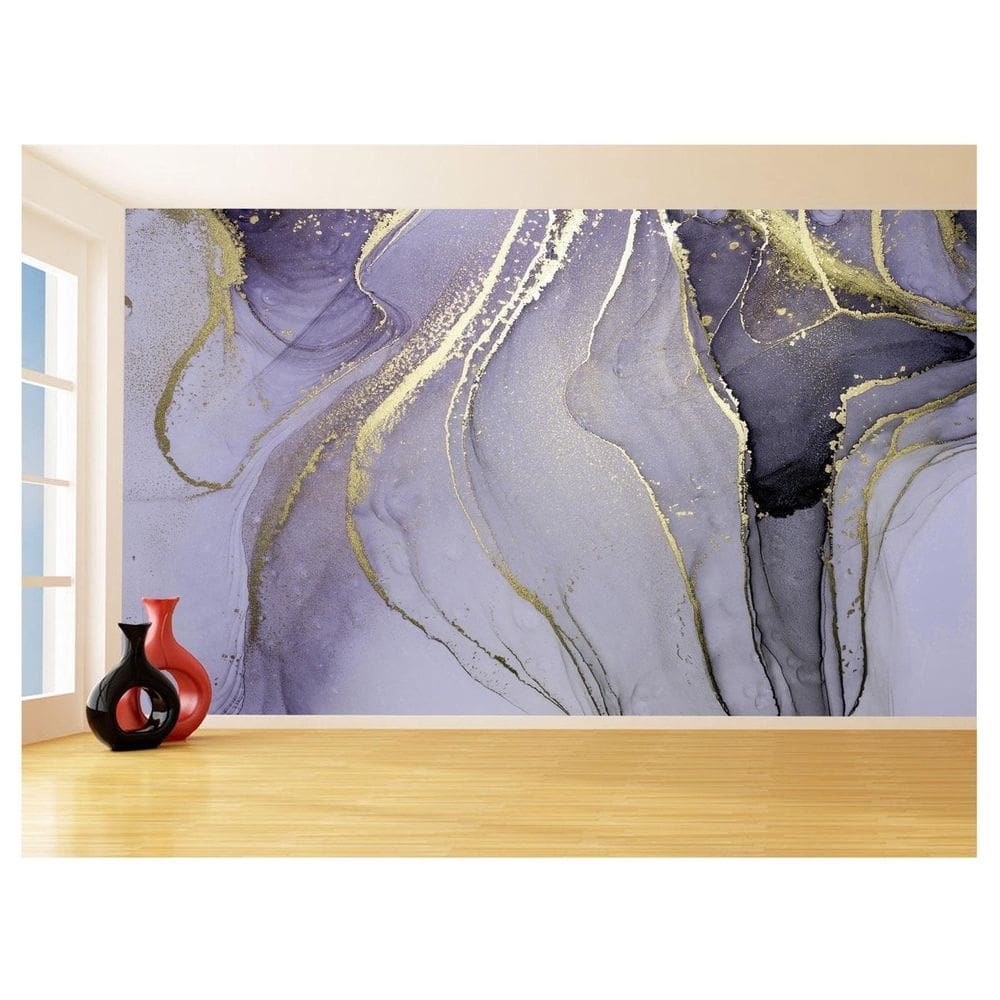 Papel De Parede 3D Estilo Marmore Tintas Cores 3,5M Mbr138