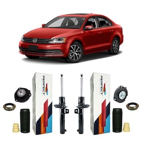 2 amortecedor 50mm kit coxim dianteiro jetta 2011 2012 2013
