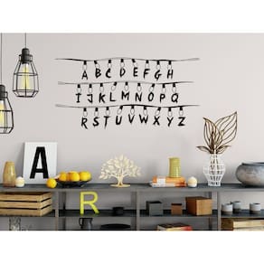 Adesivo decorativo de parede alfabeto stranger things