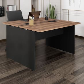 Plataforma Dupla Pé Painel Espresso Móveis Marrom/Preto