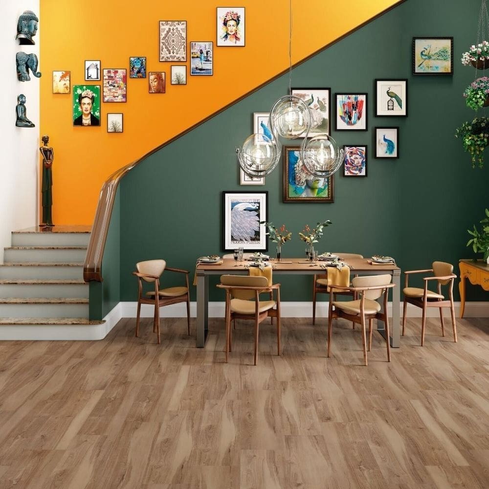 Piso Laminado 29,2cm X 7mm X 1,35m New Evidence Click Eucafloor - caixa com 2,77 Unidade - Smart Oak