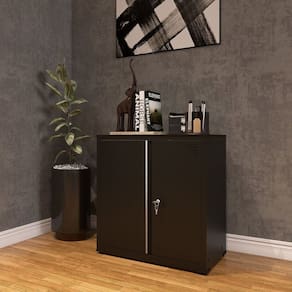 Armário de Aço 2 Portas Ap406sl Clássico Preto