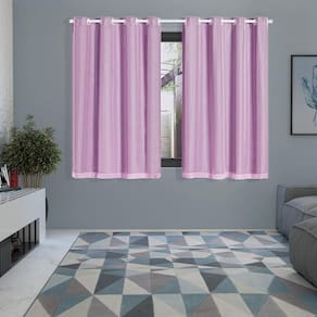 Cortina Blackout Voil 2,80 X 1,60 Sala Quarto Blecaute Rosa