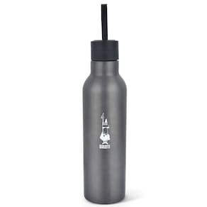 Garrafa térmica squeeze em aço inox 500 ml cinza bialetti